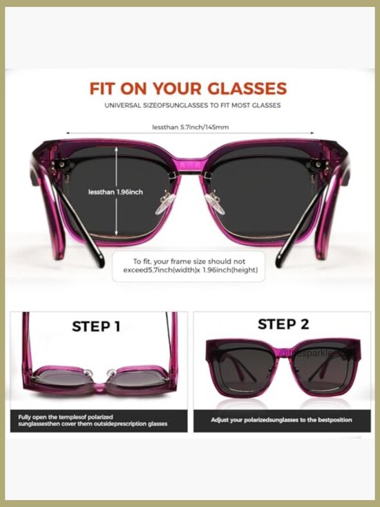 Oversized Fit Over Glasses Polarized Sunglasses, UV400 Protection main image 4